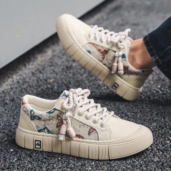 Trendy Wild Four Seasons Canvas Sneakers - Image 4